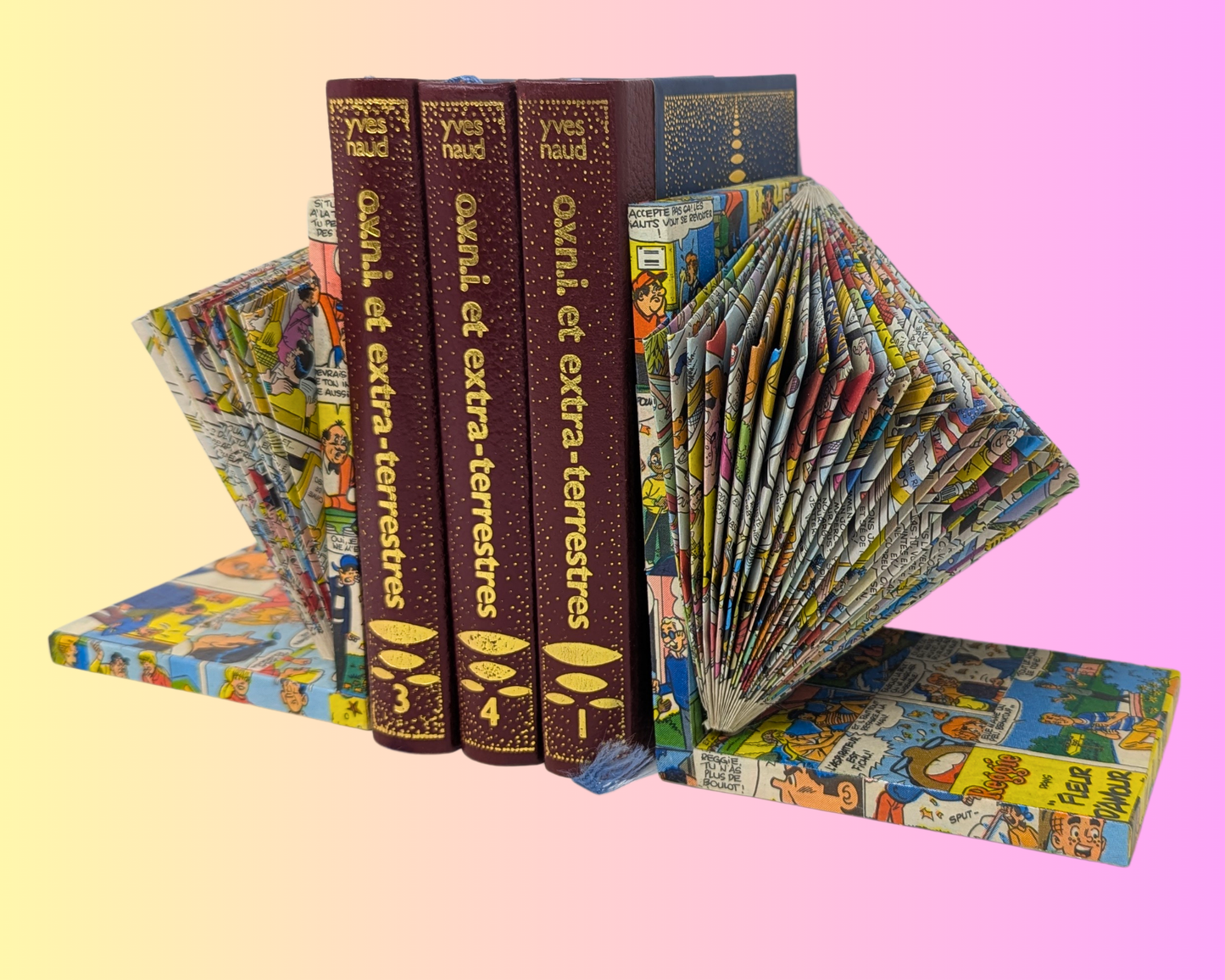 Serre-livres de bandes dessinées Archie pliés faits à la main et recyclés