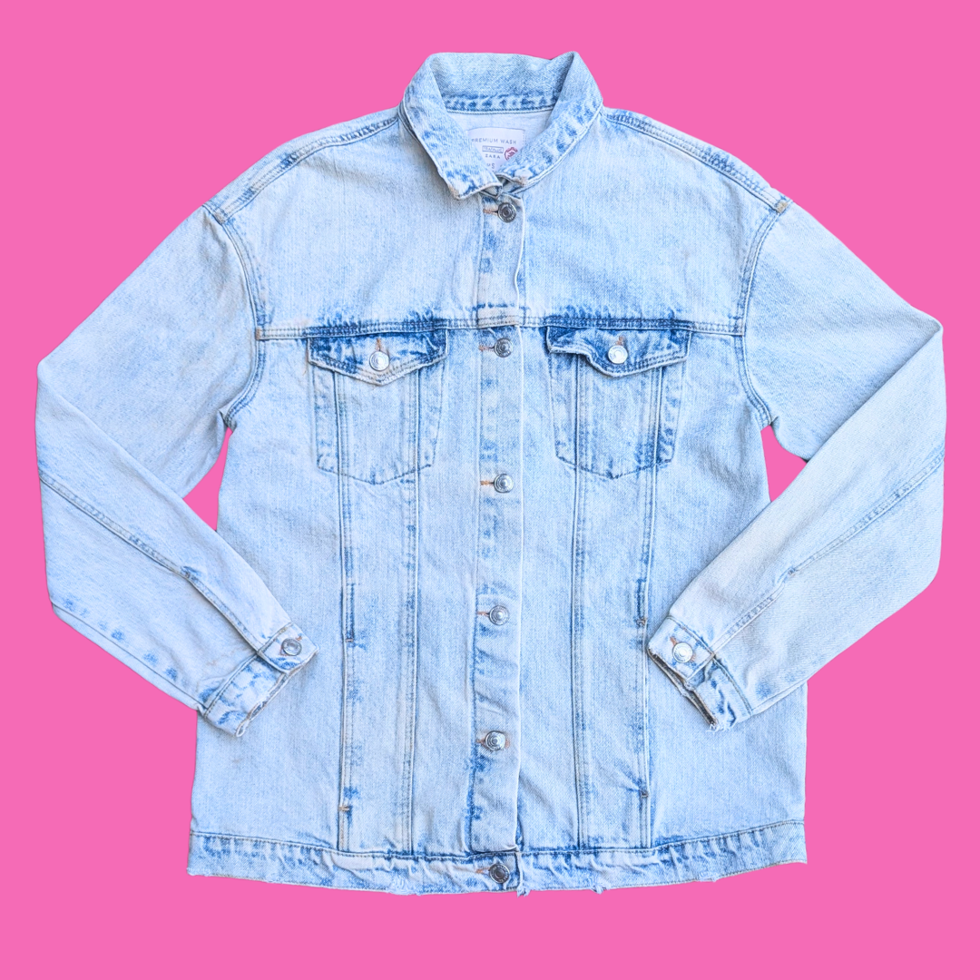 Star Wars Upcycled T-Shirt Denim Jacket Size S for Women