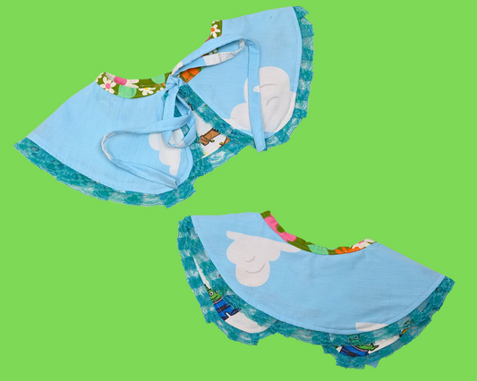 Collier réversible Toy Story Pilgrim fait main et recyclé avec volant