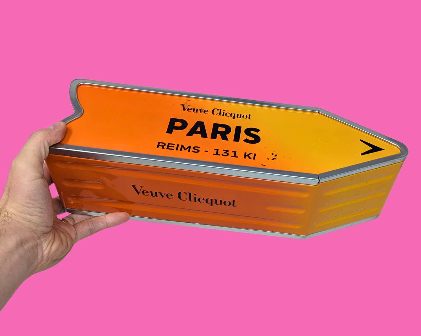 Collectible Veuve Clicquot Champagne Metal Box