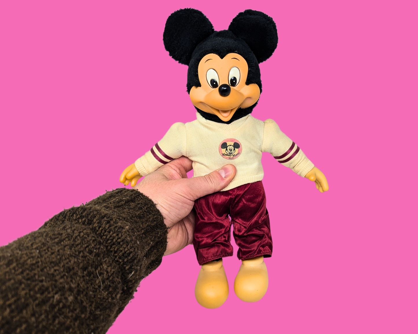 Poupée Mickey Mouse vintage des années 1980 de Walt Disney