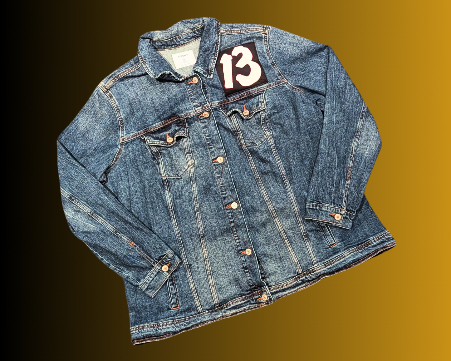 Veste en jean Friday The 13th faite à la main et recyclée, taille 3XL