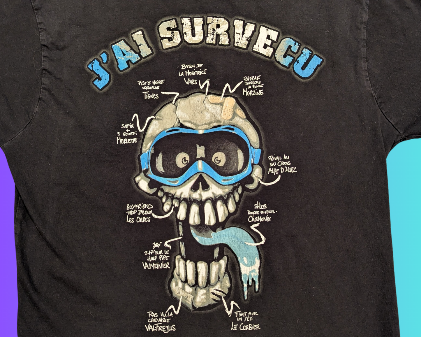 Y2K ''J'ai Survécu'' T-Shirt Taille M