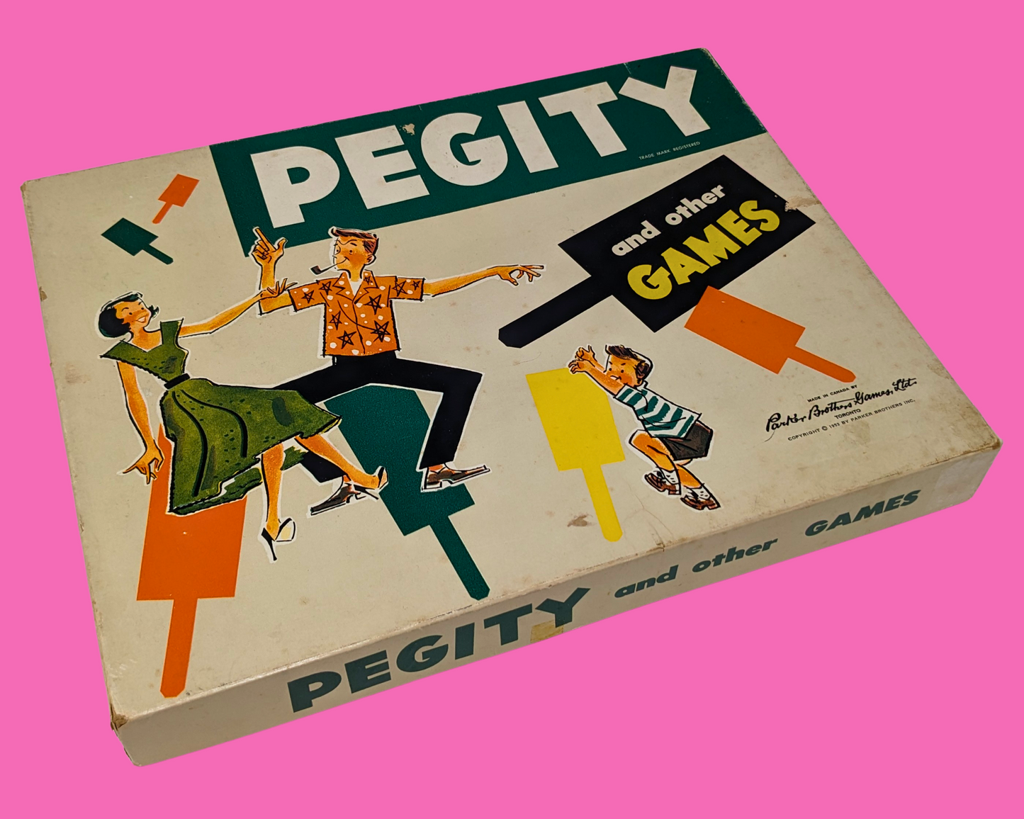 Jeu de société Pegity vintage des années 1950
