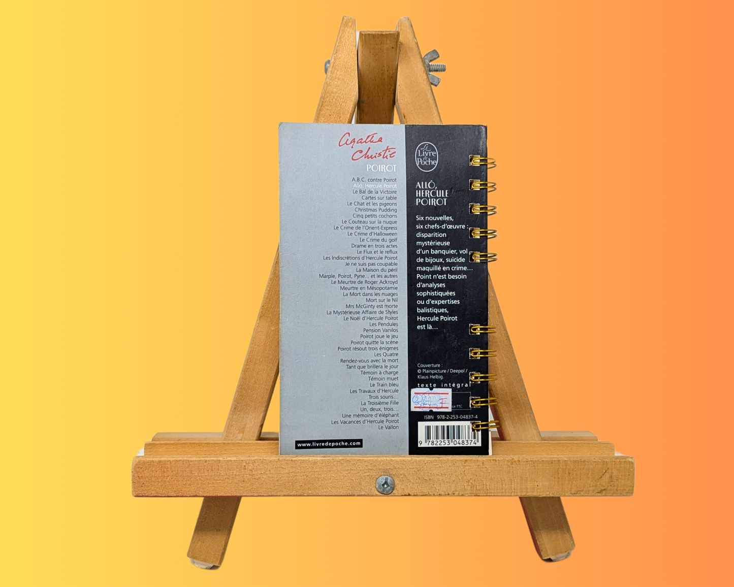 Carnet fait main et recyclé Allô, roman d'Hercule Poirot d'Agatha Christie