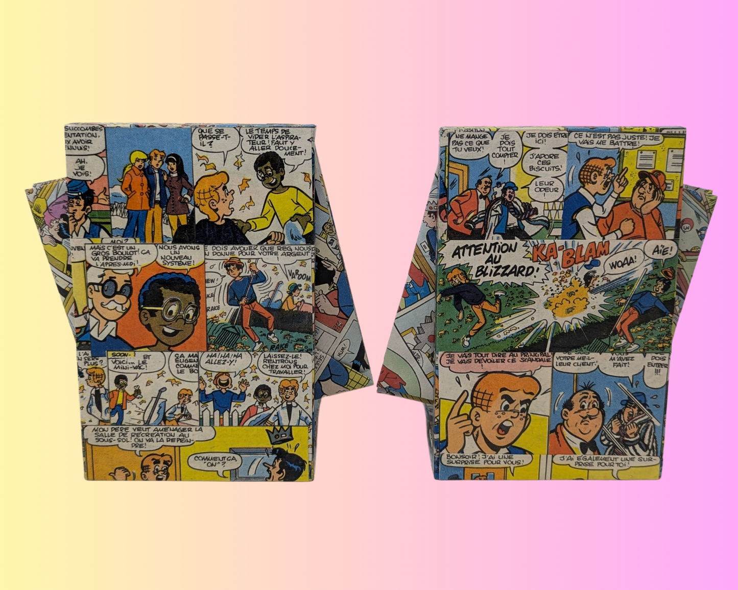 Serre-livres de bandes dessinées Archie pliés faits à la main et recyclés