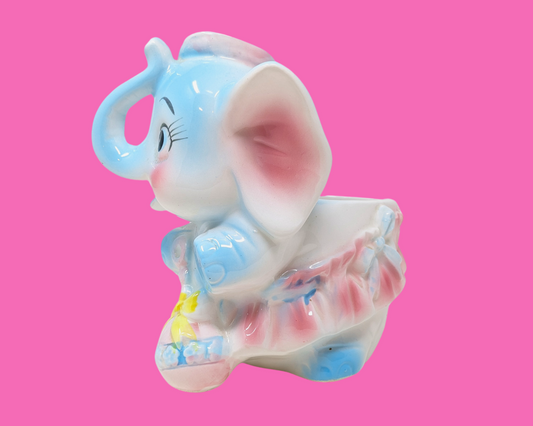 Petit éléphant décoratif en céramique vintage des années 1960 par Relpo Japon