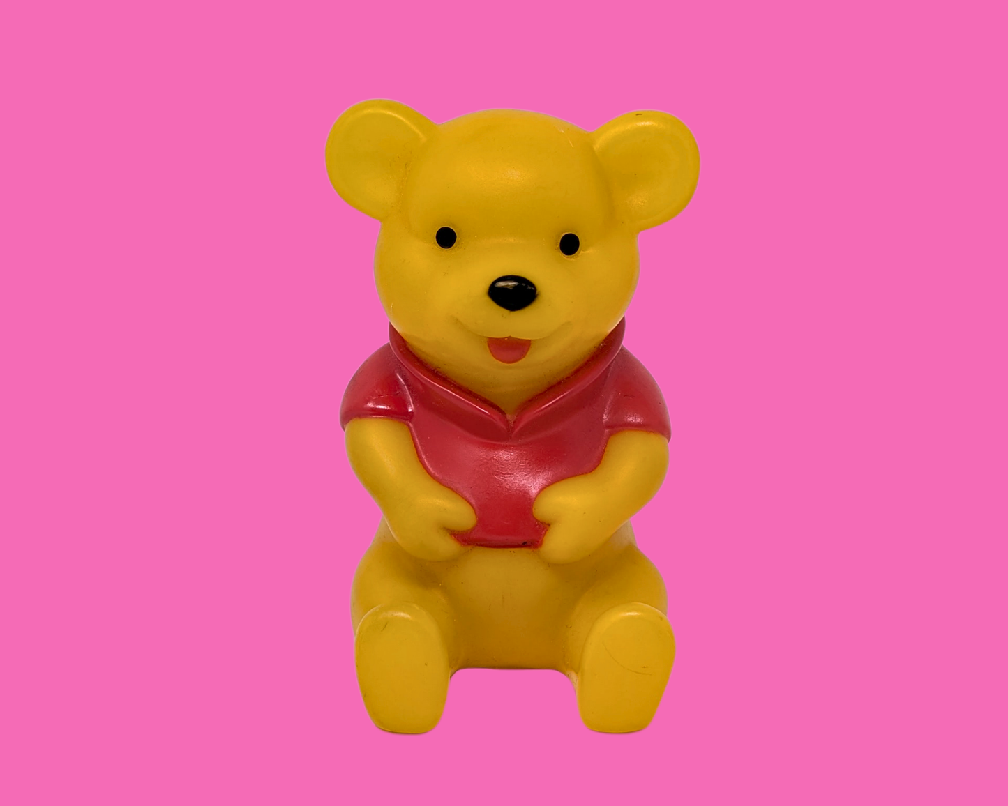 Petite tirelire en plastique Winnie l'ourson vintage des années 1980