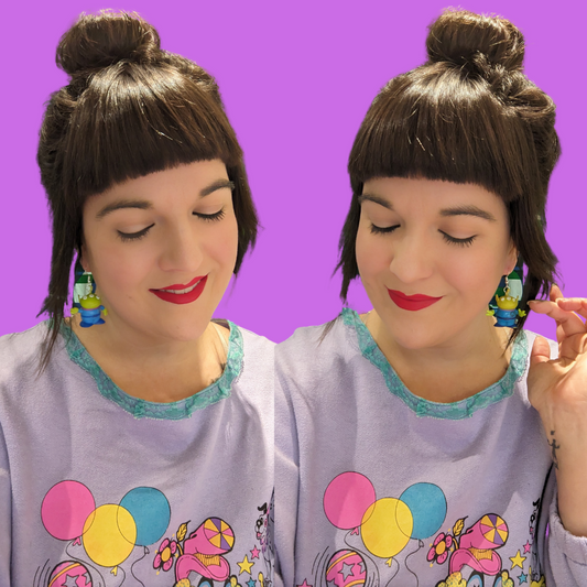 Boucles d'oreilles Green Little Men de Toy Story, faites à la main et recyclées