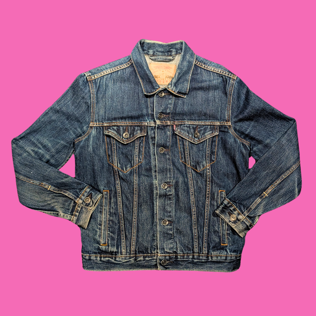 Billie Eilish Upcycled T-Shirt Denim Jacket Size M