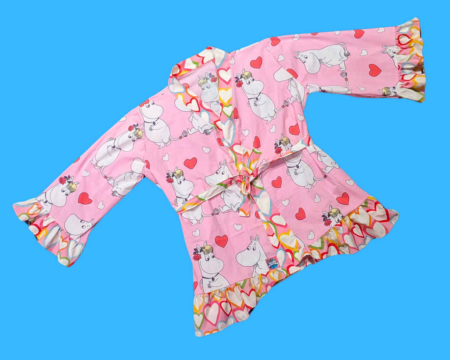 Handmade, Upcycled The Moomins Bedsheet Kimono, Fits All Sizes Up to 5XL