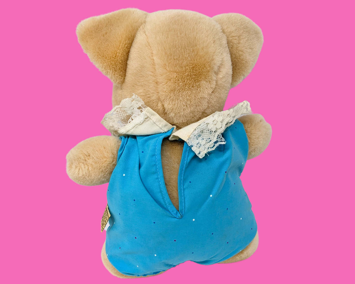 Adorable petit cochon en peluche vintage des années 1980