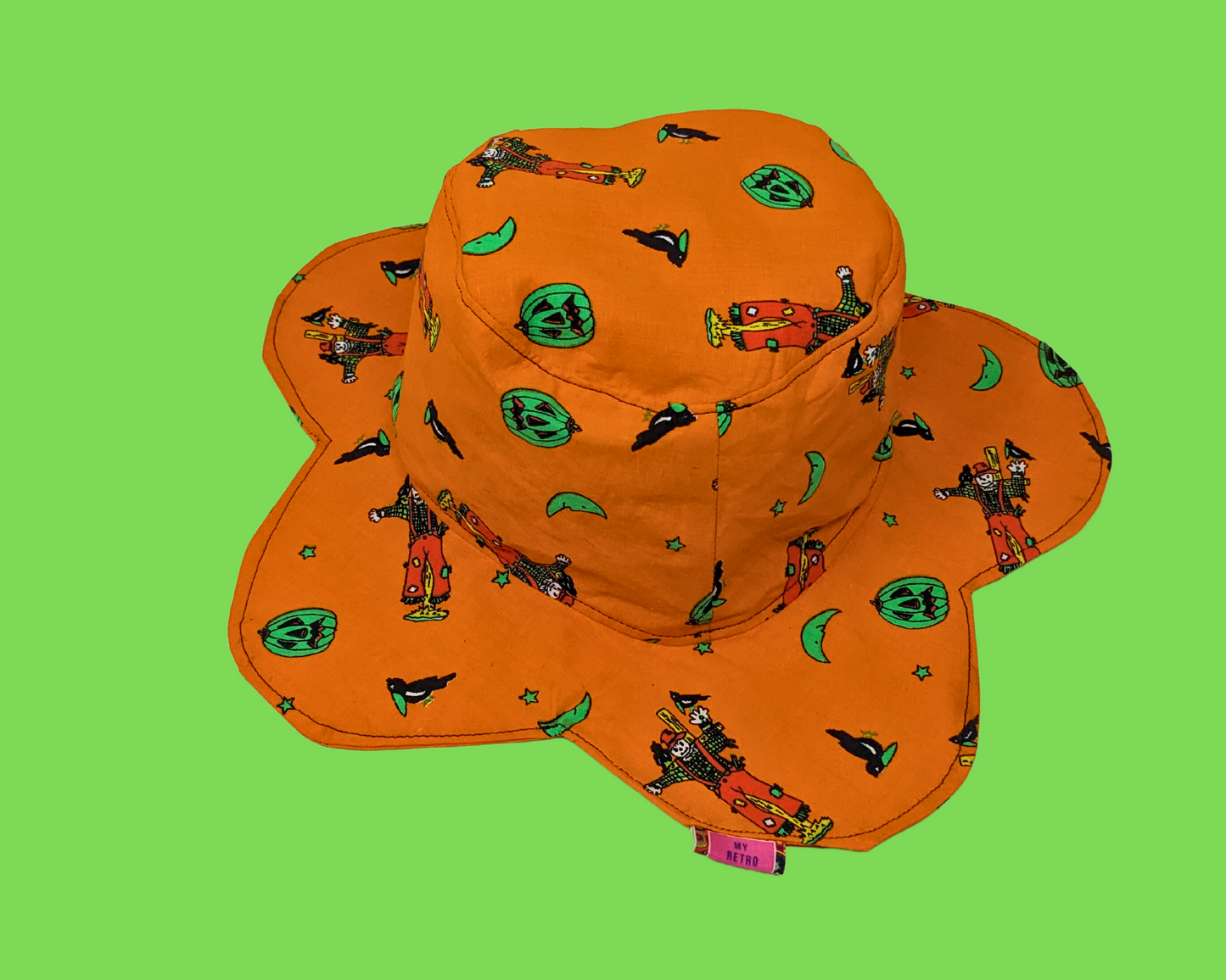 Chapeau bob réversible en forme de fleur pour Halloween