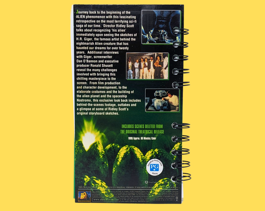 Carnet de notes VHS du film Alien Legacy