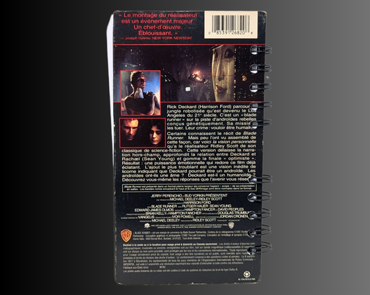 Carnet de notes VHS du film Blade Runner, version française