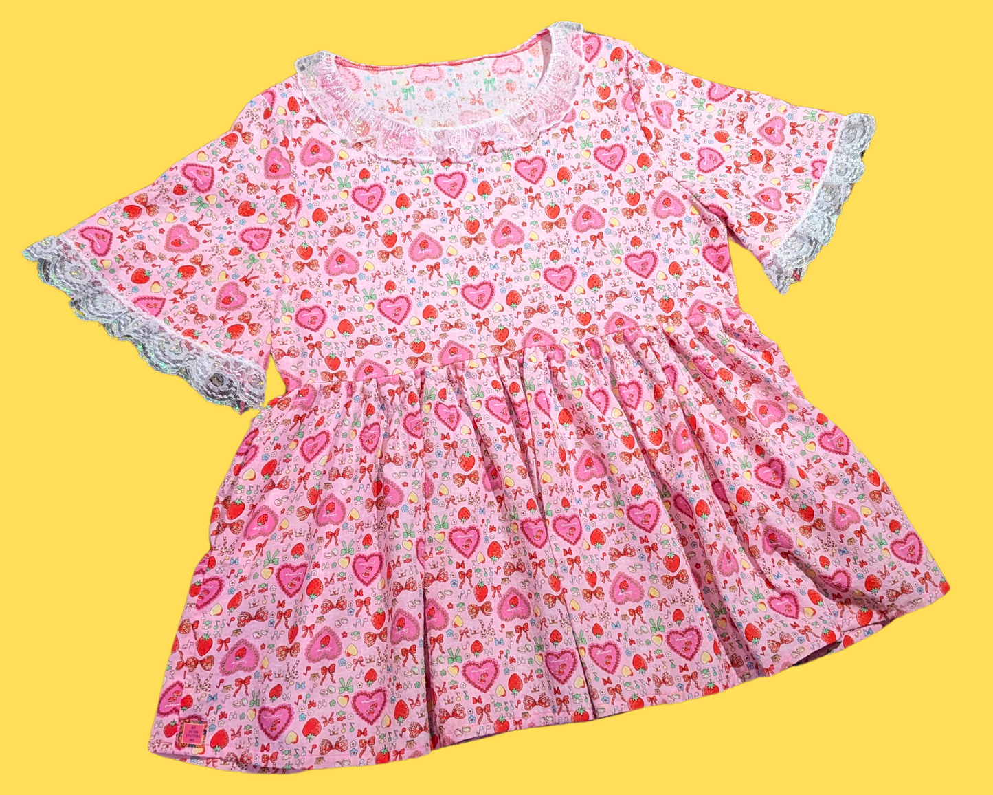 Robe à thème Saint-Valentin faite à la main et recyclée, taille 2XL
