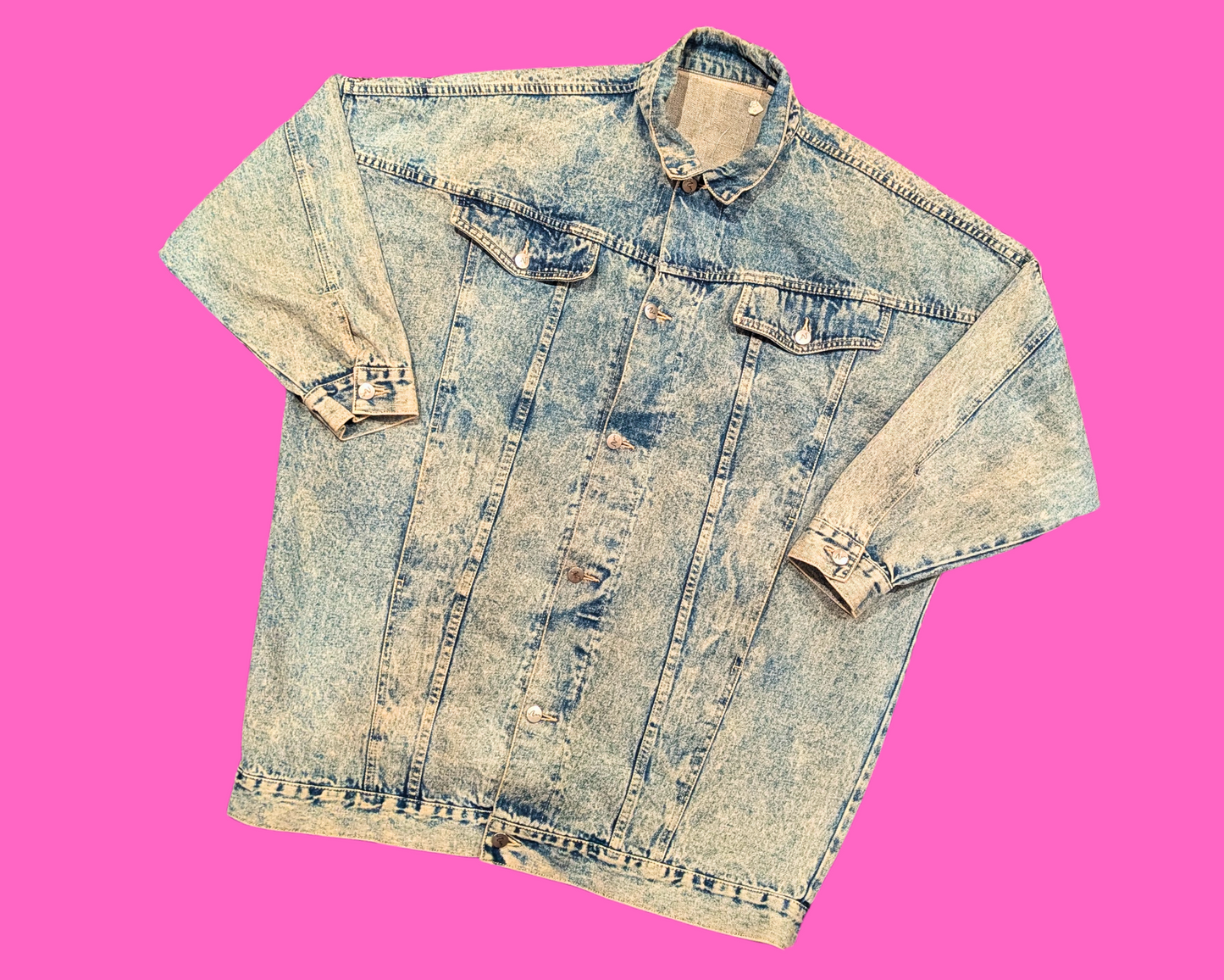 Handmade, Upcycled Golden Girls Denim Jacket L