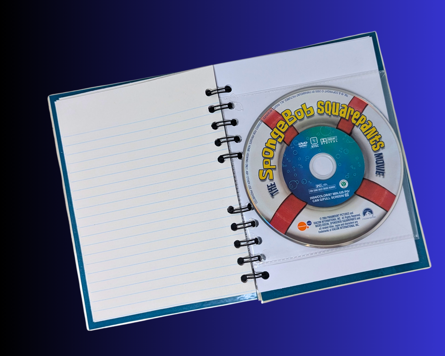 The Sponge Bob Squarepants Movie DVD Movie Notebook