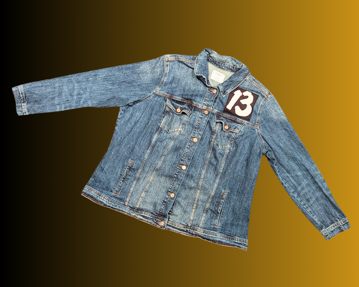 Veste en jean Friday The 13th faite à la main et recyclée, taille 3XL