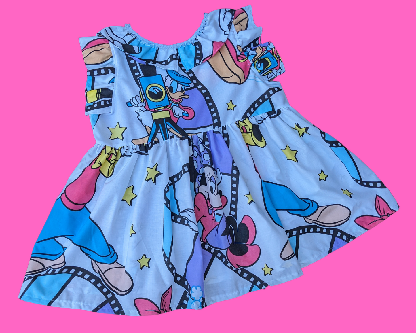 Robe Disney Mickey Mouse et ses amis, faite à la main et recyclée, taille L à XL