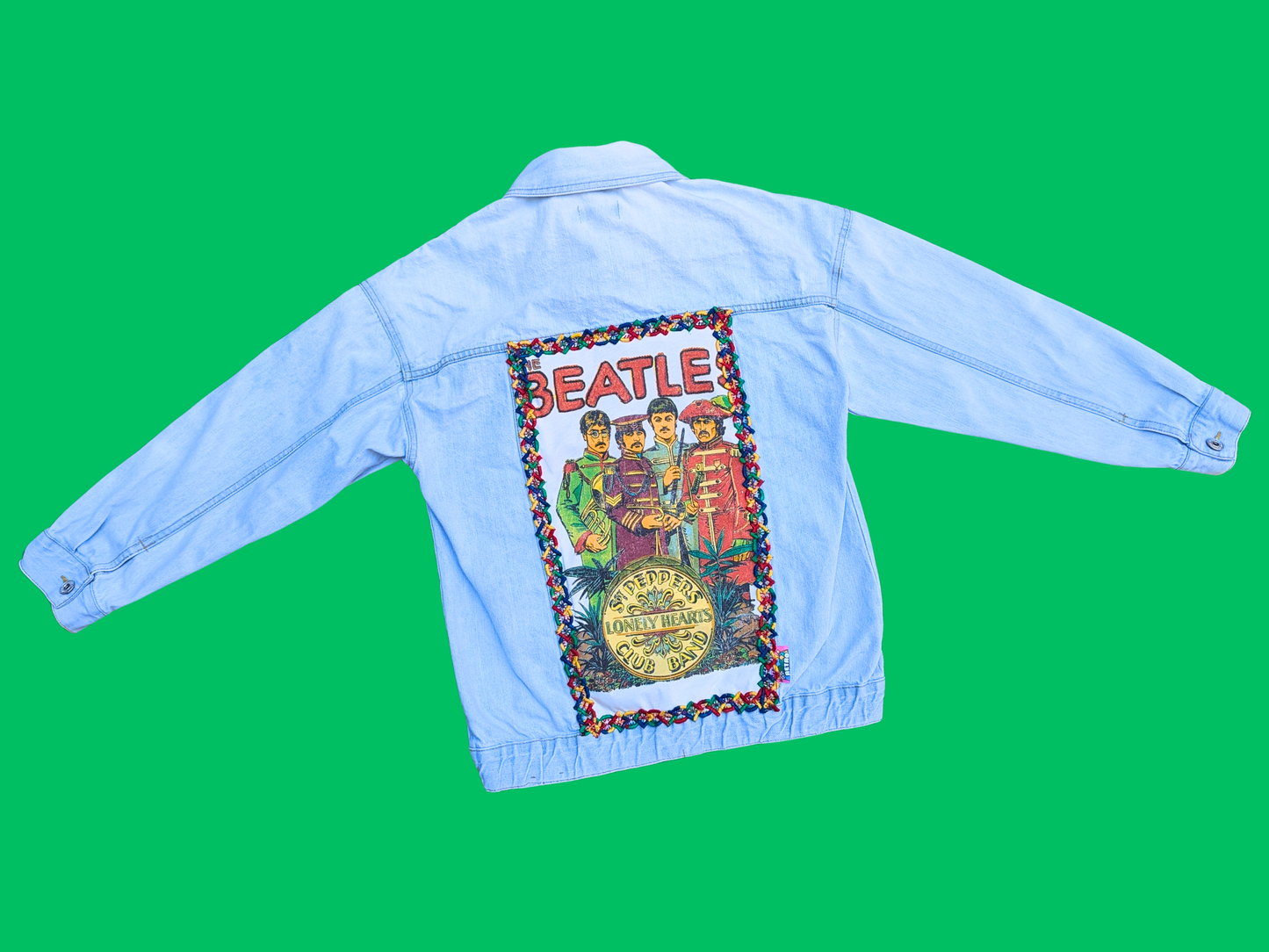 Handmade, Upcycled The Beatles Sgt. Peppers Lonely Heart's Club Band Jacket Size M