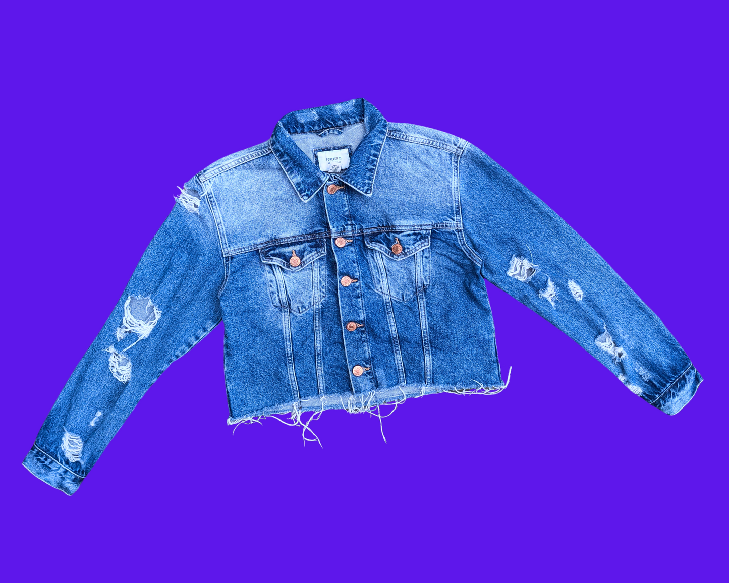 Handmade, Upcycled Aretha Franklin Respect Denim Jacket Size M