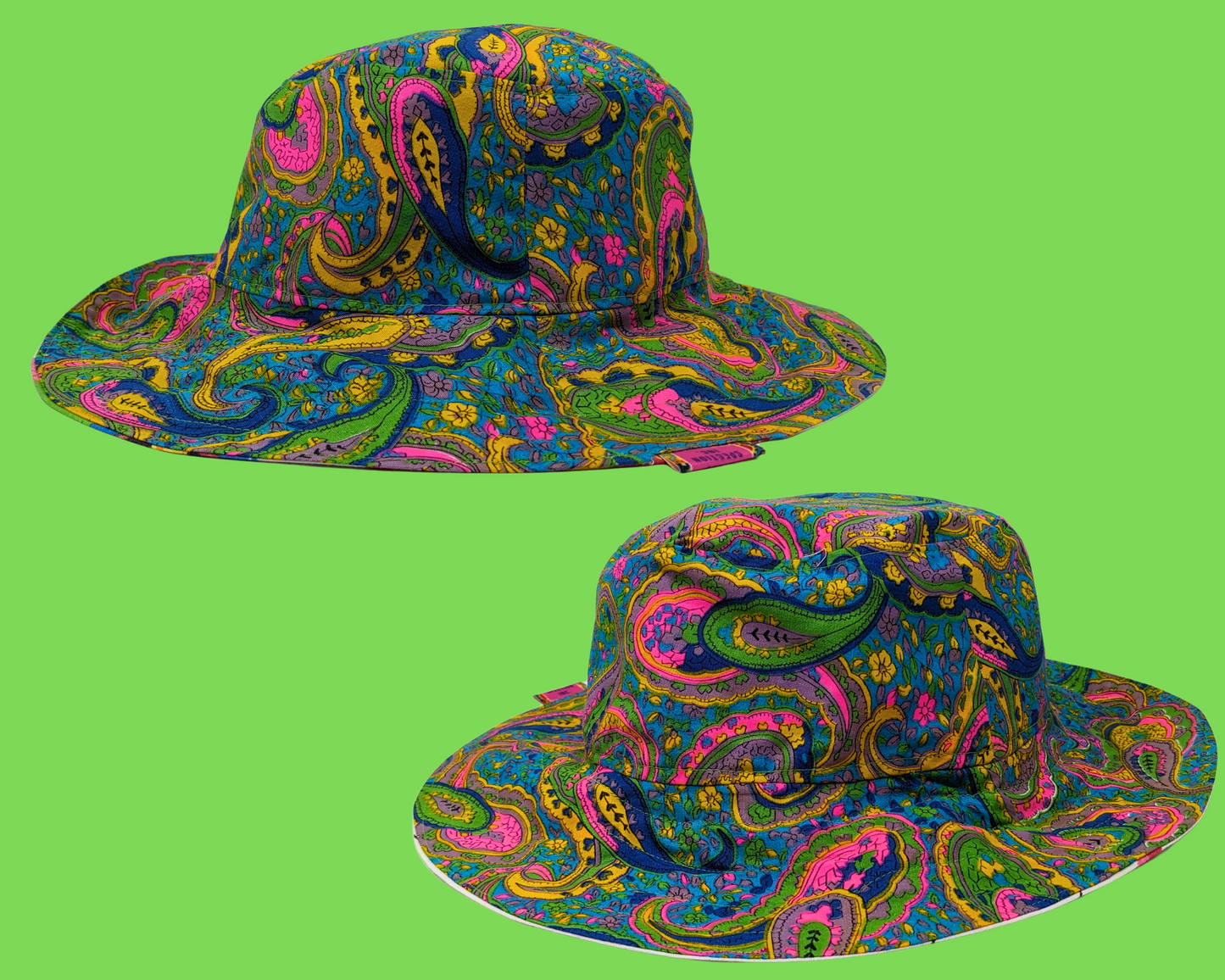 Handmade and Upcycled Vintage Sesame Street Bedsheet Reversible Bucket Hat