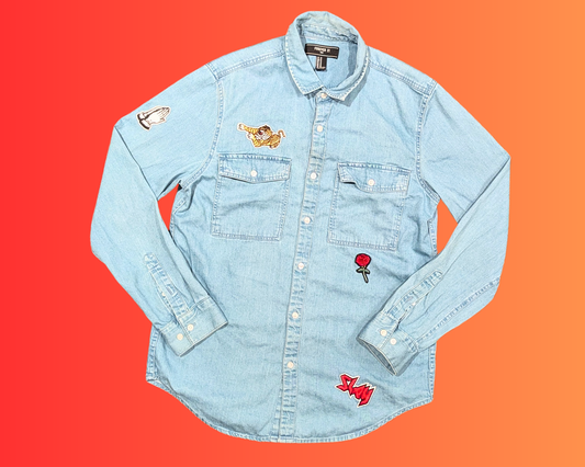 Veste en jean Taylor Swift faite à la main et recyclée, taille M