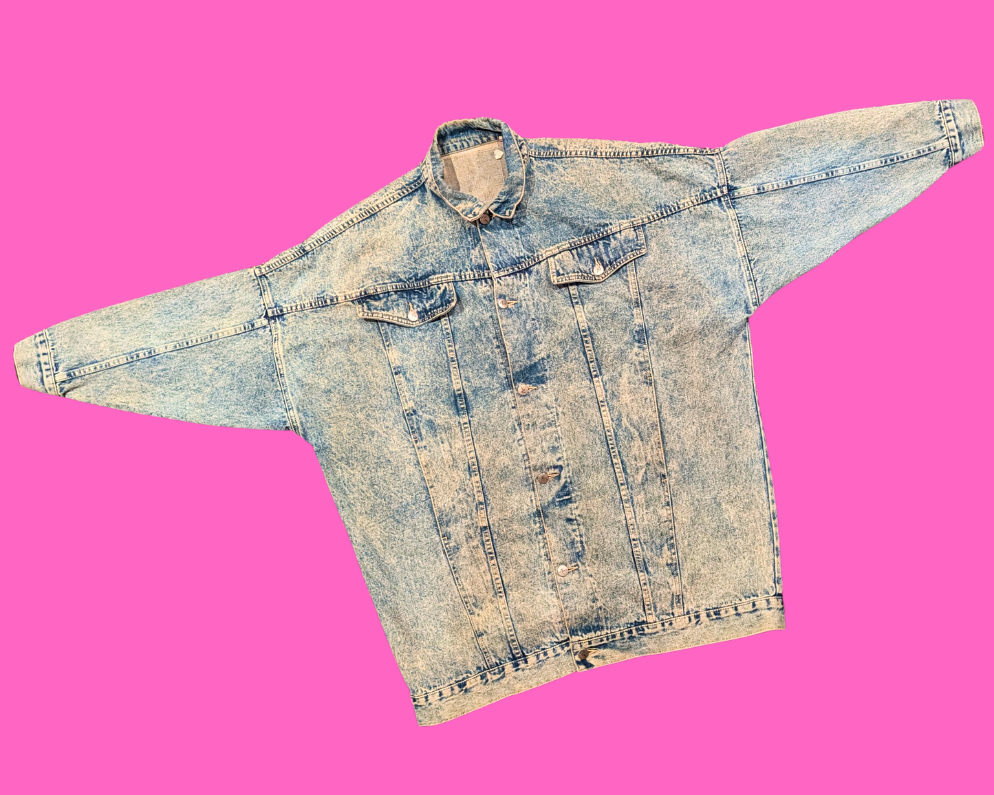 Handmade, Upcycled Golden Girls Denim Jacket L