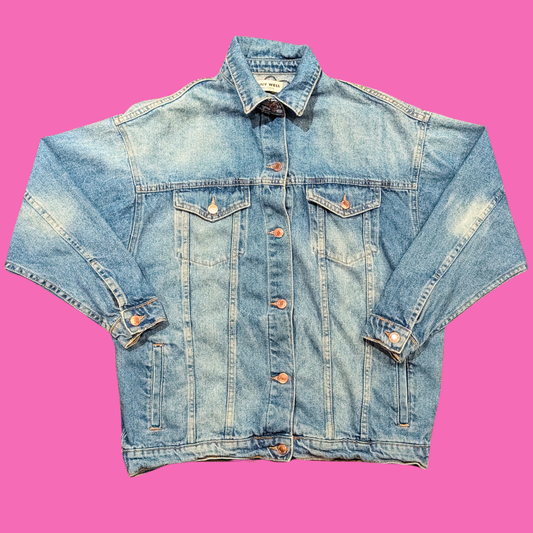 Betty Boop Upcycled Denim Jacket Size M for Women