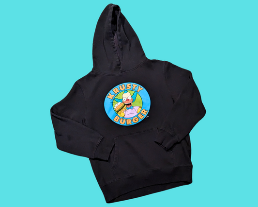 Sweat à capuche Krusty Burger Les Simpson Y2K Taille S