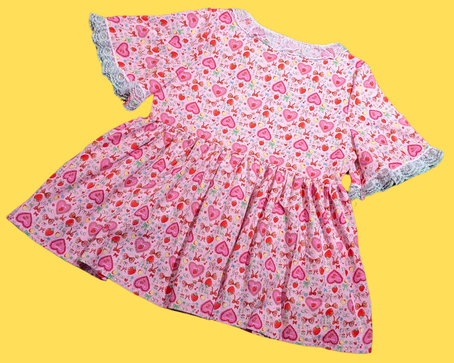 Robe à thème Saint-Valentin faite à la main et recyclée, taille 2XL