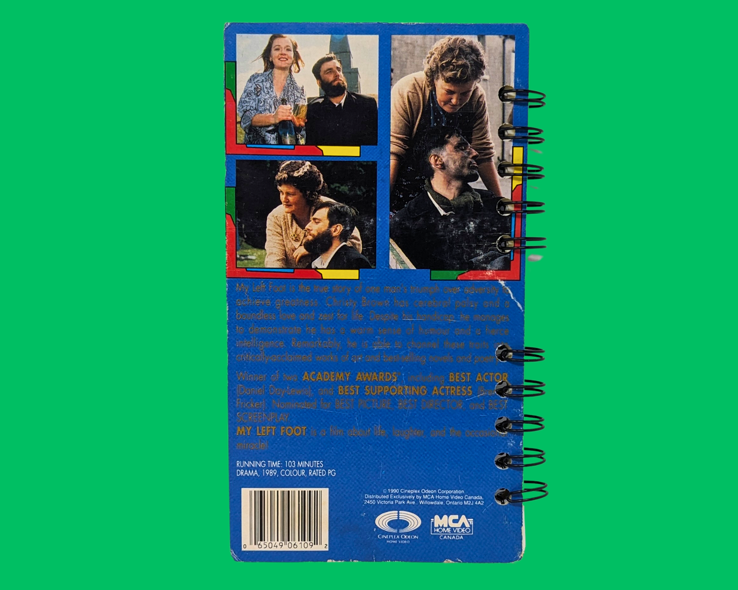 Carnet de notes VHS du film Mon pied gauche