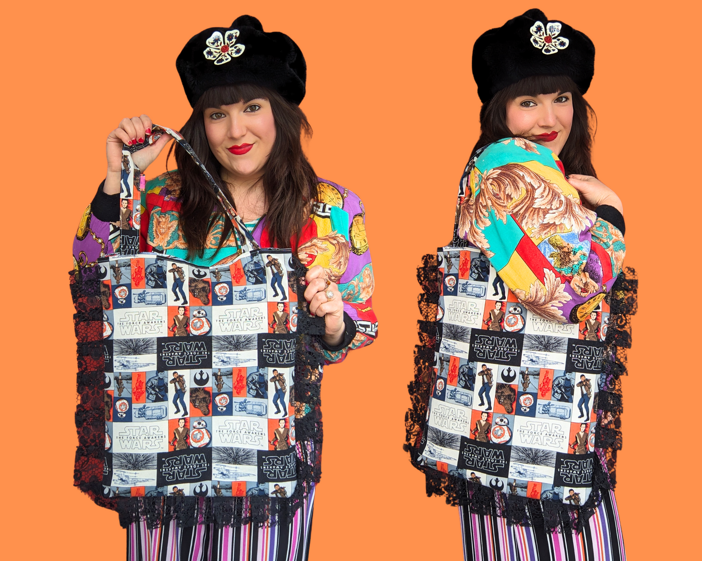 Sac fourre-tout Star Wars fait main et recyclé