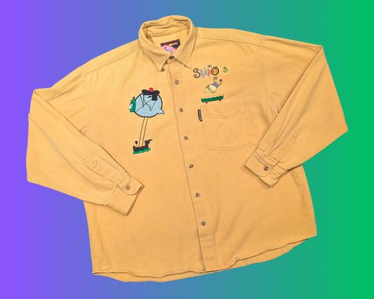 Vintage 1998 Shadoks, Tenue de Soirée, Button Down Shirt Size M