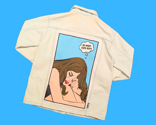Handmade, Upcycled So Many F*ck Boys, Lana Del Rey Pop-Art Lookalike Size L