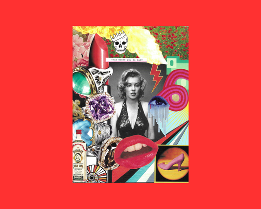 Print of Handmade Collage of Marilyn Monroe