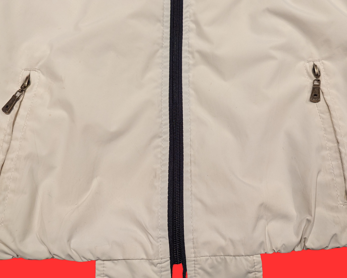 Veste légère Polo Ralph Lauren Y2K, rouge, bleu et blanc, taille S