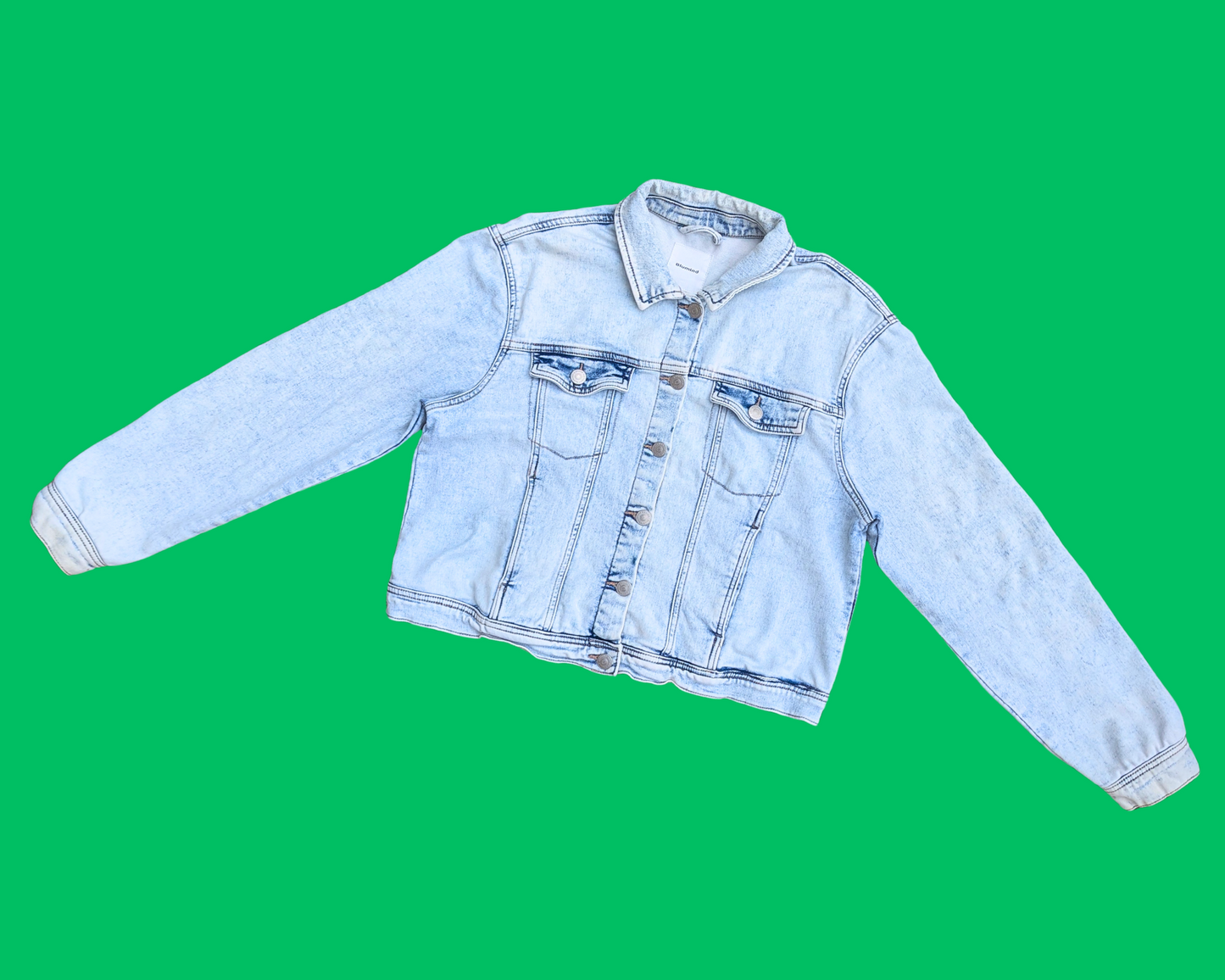 Veste en jean Oscar The Grouch, Sesame Street, faite à la main et recyclée, taille XL