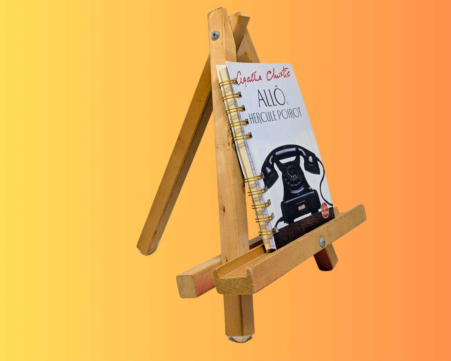 Carnet fait main et recyclé Allô, roman d'Hercule Poirot d'Agatha Christie