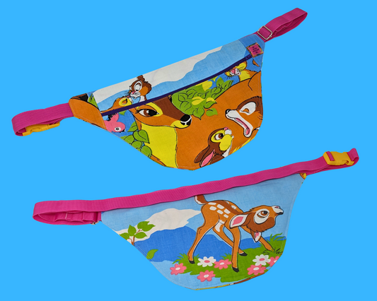 Sac banane Disney Bambi fait main et recyclé