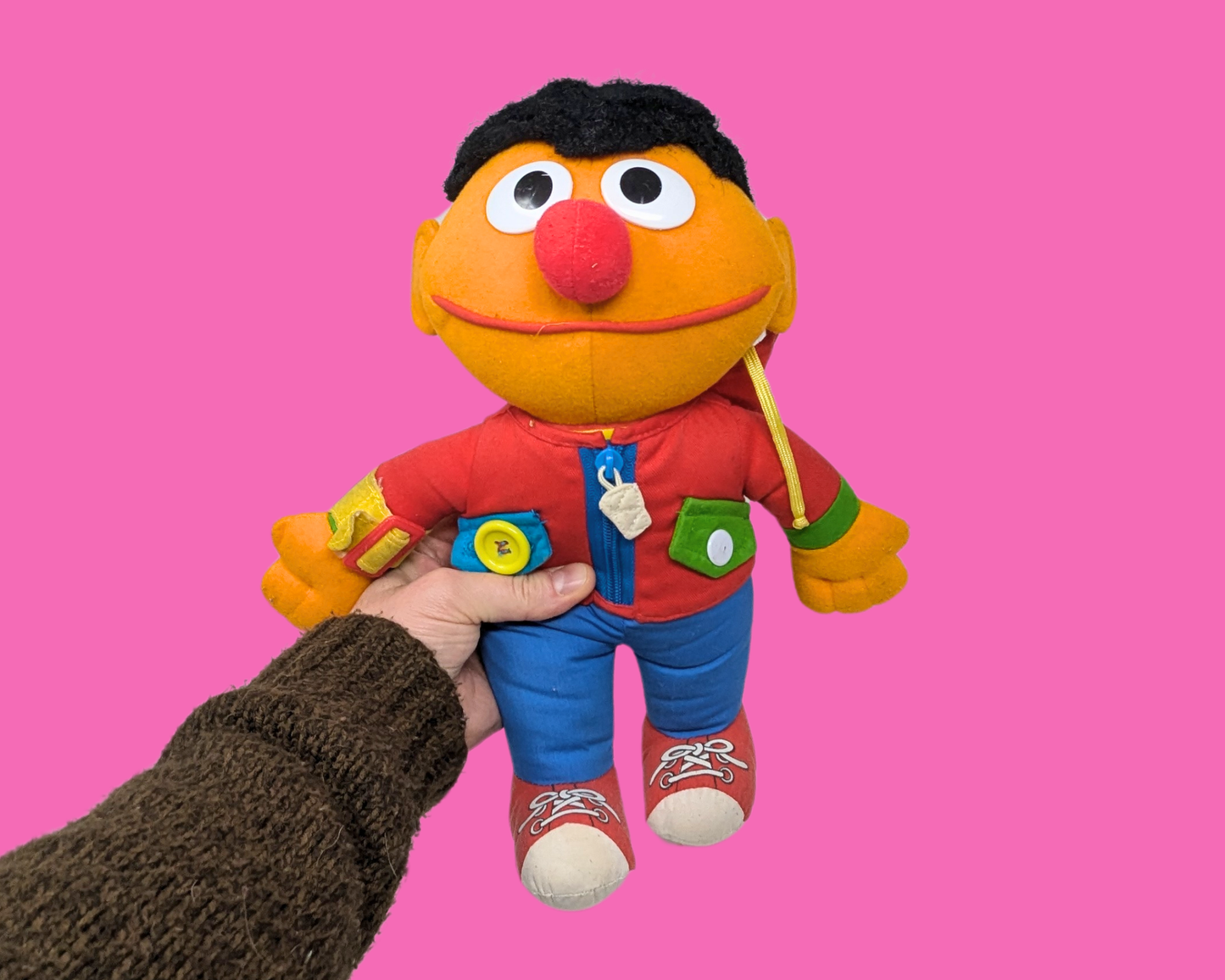 Peluche Ernie de Sesame Street vintage des années 1990