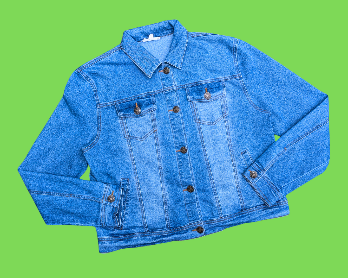 Handmade, Upcycled Friends Denim Jacket Size L