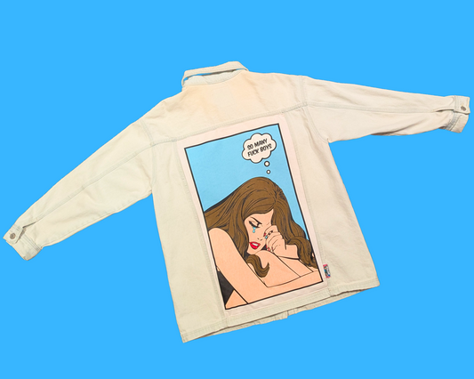 Handmade, Upcycled So Many F*ck Boys, Lana Del Rey Pop-Art Lookalike Size L