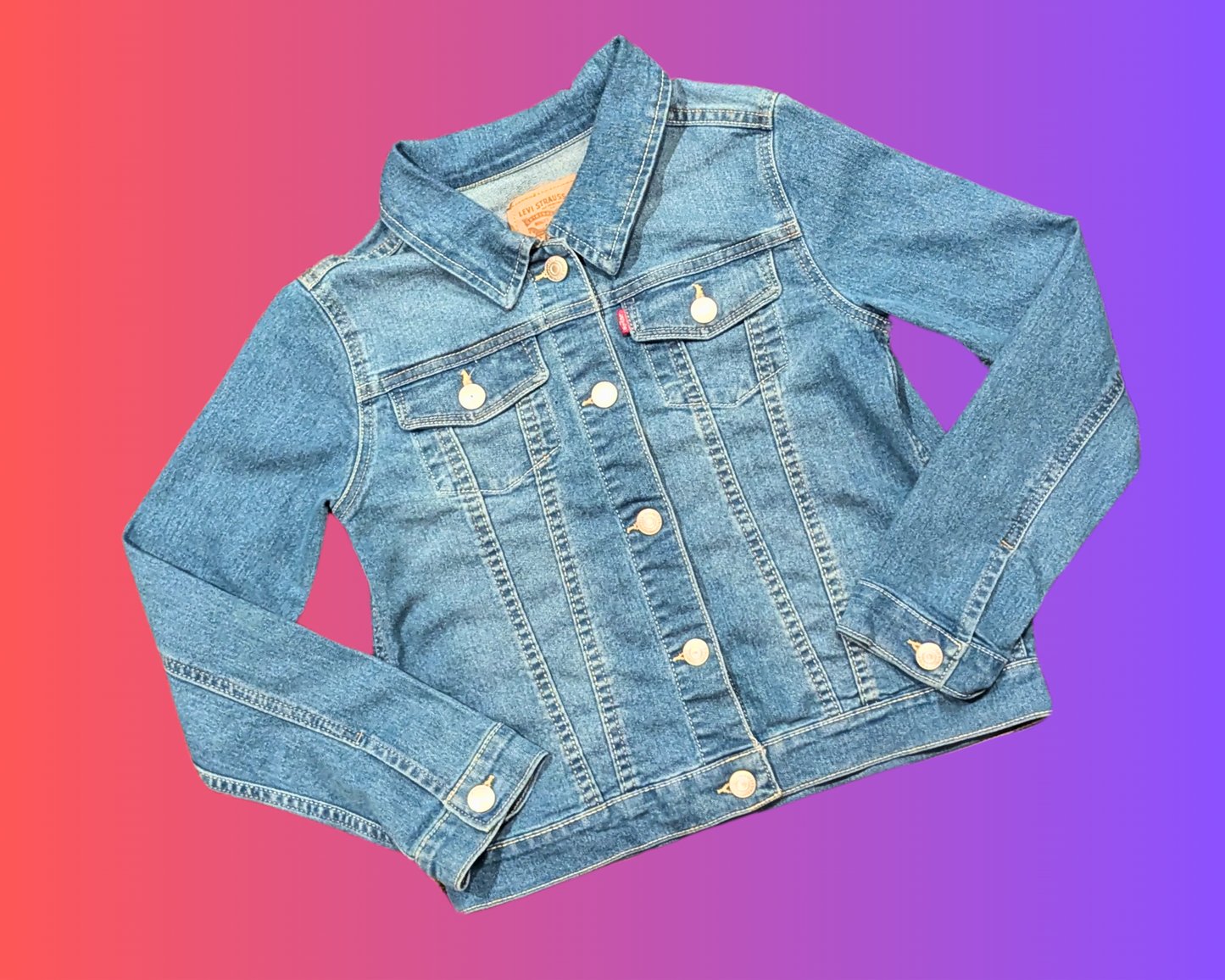 Handmade, Upcycled Betty Boop Levi's Denim Jacket Size S