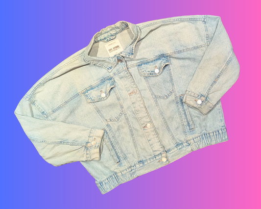 Handmade, Upcycled Céline Dion Incognito Denim Jacket Size L