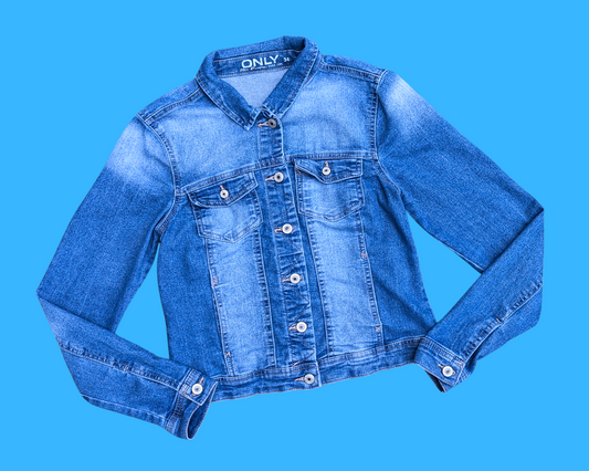 Handmade, Upcycled The Simpsons Denim Jacket Size S