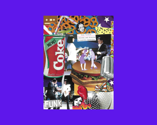 Print of Handmade Collage of Pulp Fiction