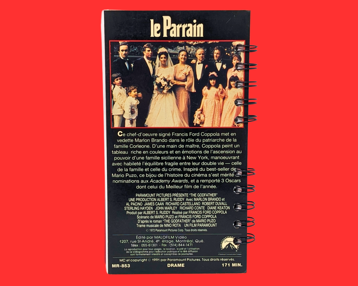 Cahier de film VHS Le Parrain