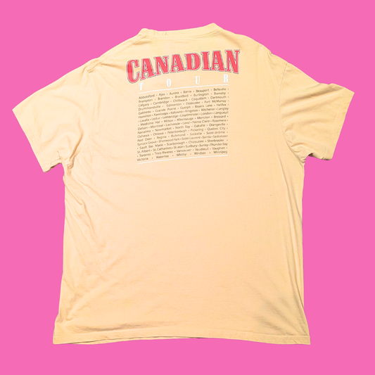Popeye's Supps Canadian Tour Beige T-Shirt Size XL